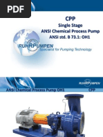 Single Stage ANSI Chemical Process Pump: ANSI Std. B 73.1: OH1