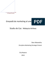 Gresela de Marketing - Studiu de Caz Malaysia Airlines