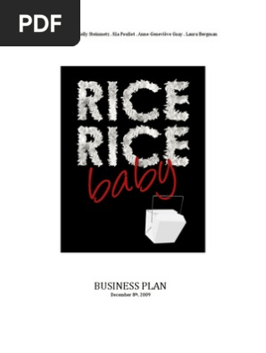 Rice, Rice Baby Business Plan