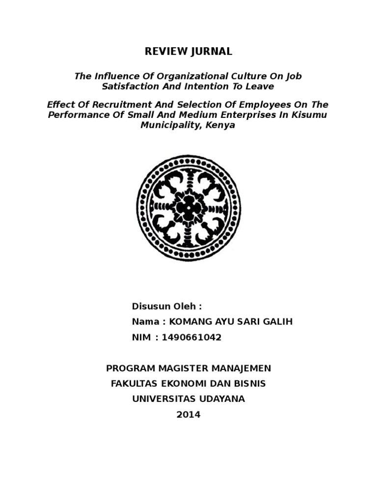 REVIEW ARTIKEL JURNAL MSDM