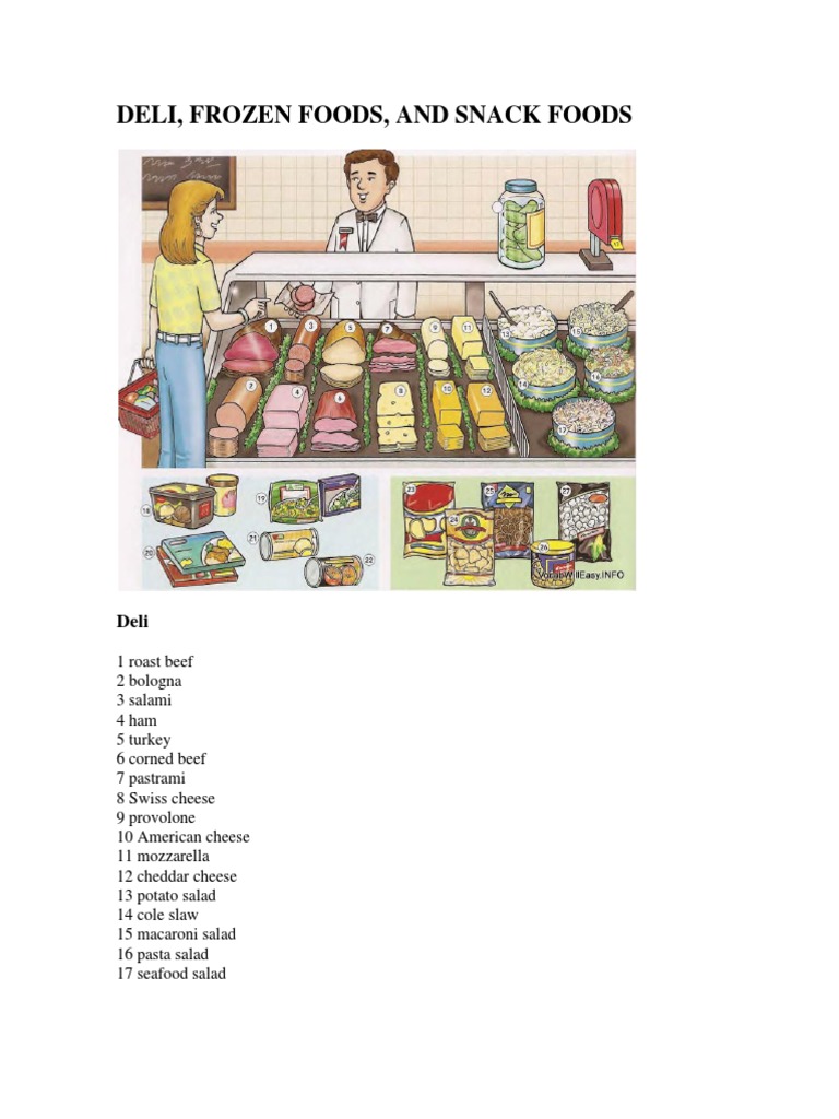 Deli and Frozen Foods Inventory List | PDF