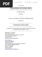 Flytenow v. FAA Petitioner's Opening Brief