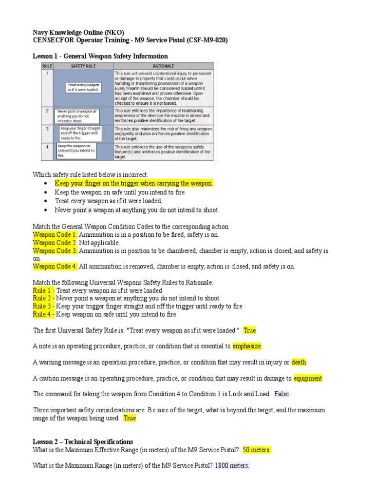 NKO M9 Answers Trigger (Firearms) Cartridge (Firearms)