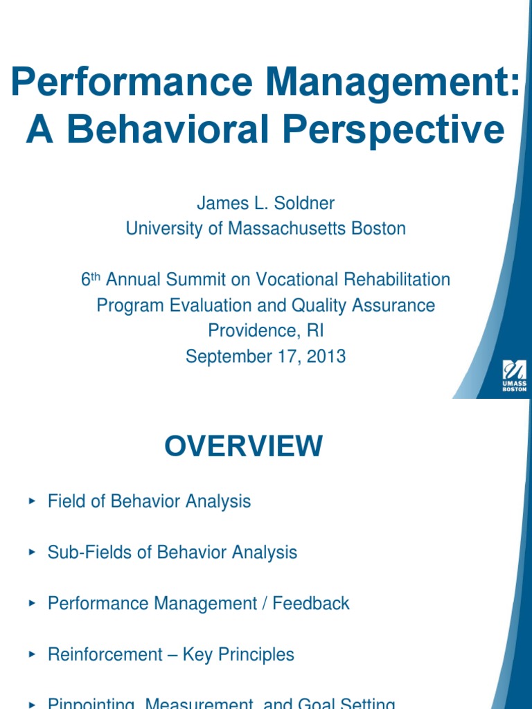 Performance Management Behavioral Perspective | PDF | Reinforcement ...