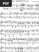 Queen Somebody To Love Piano Sheet