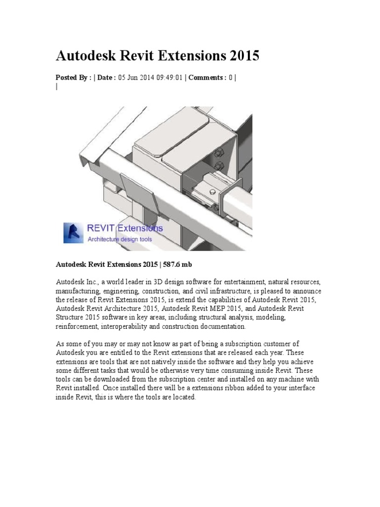 Autodesk Revit Extensions 2015 | PDF