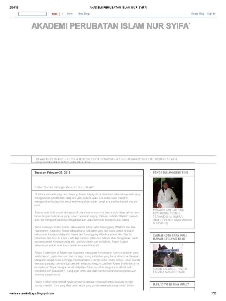 AKADEMI PERUBATAN ISLAM NUR SYIFA`
