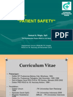 Patient Safety - Kepanitraan Klinik Umum FK Unpatti - DR - Semuel A. Wagiu, SPS