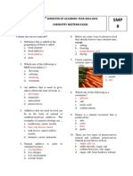 2 Semester of Academic Year 2014-2015 Chemistry Midterm Exam