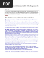 Analysis of Narrations Quoted in Shia Encyclopedia