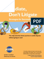 Nolo Press Mediate Don T Litigate, Strategies For Successful Mediation (2004)