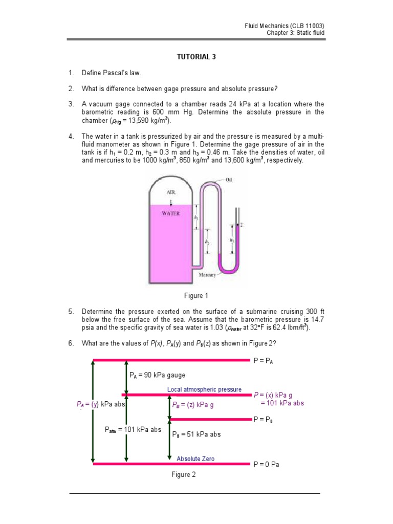 Tutorial 3 Pressure Measurement Pascal (Unit)