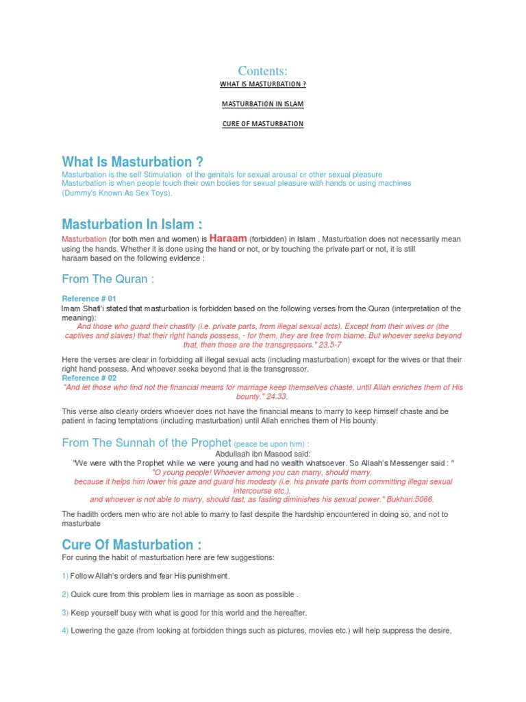 dm sexspielzeug Masturbation and Its Islamic Prohibition | PDF | Chastity
