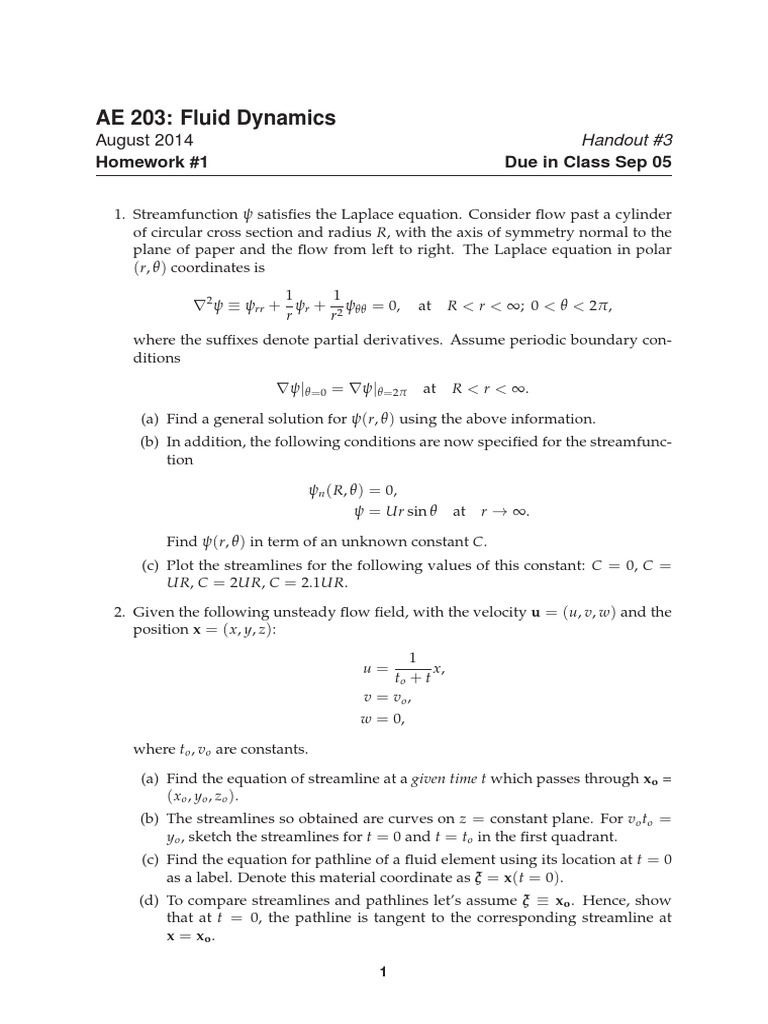 Problems In Flow Physics Fluid Dynamics Equations