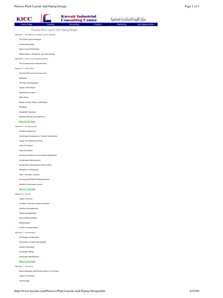 Process Plant Layout And Piping Design Pdf Download Free Pdf
