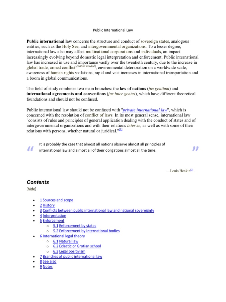 International Law Vs Municipal Law Essay