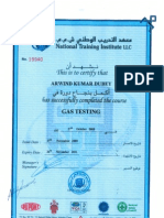 HSE-Gas Testing Certificate