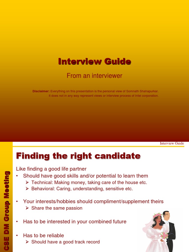 Interview Guide: From An Interviewer | Download Free PDF | Interview