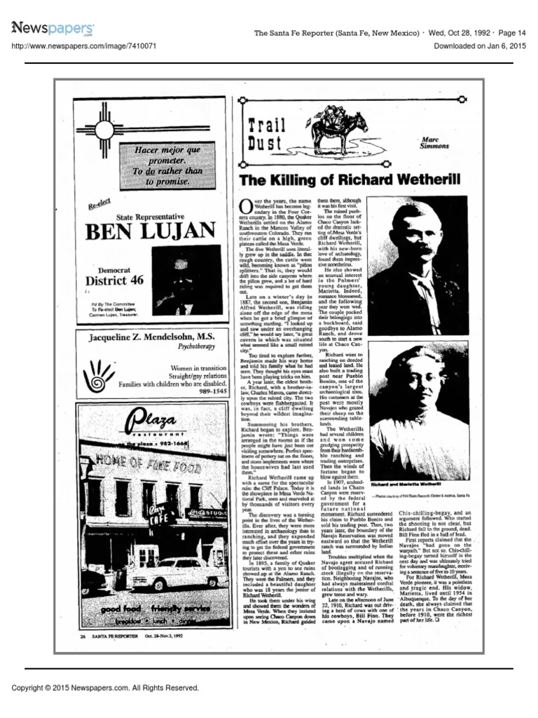The Santa Fe Reporter Wed Oct 28 1992 | PDF