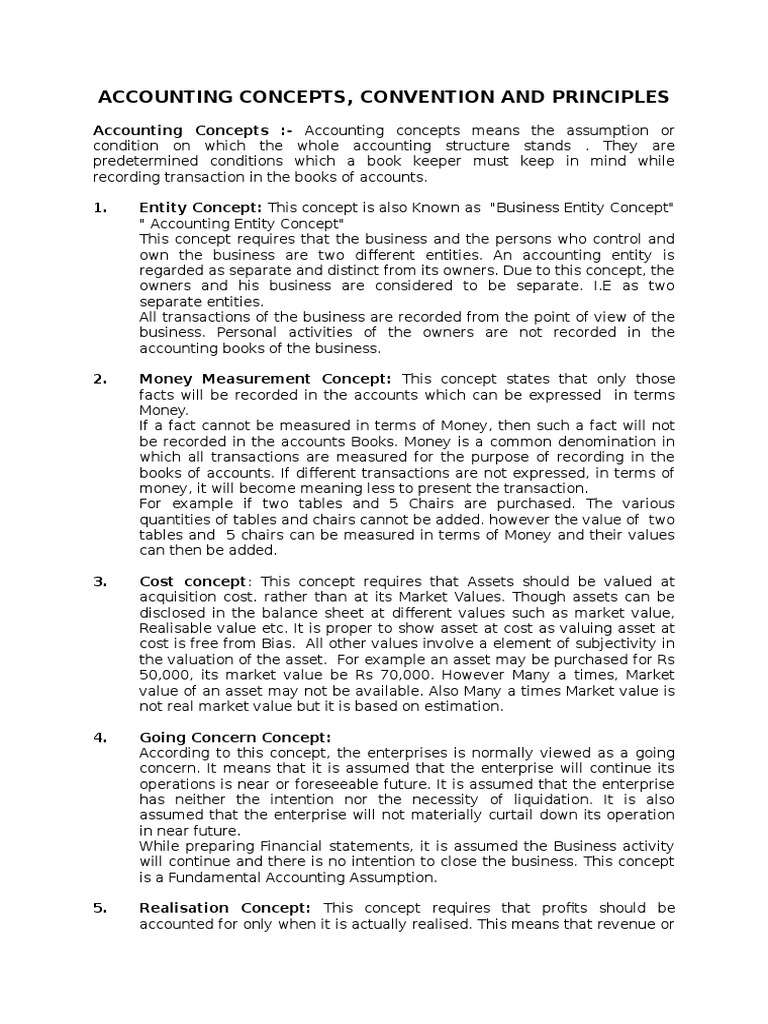 Key Accounting Concepts Explained | PDF