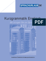 Kurzgrammatik Englisch