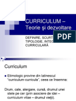 Curriculum Cursul I