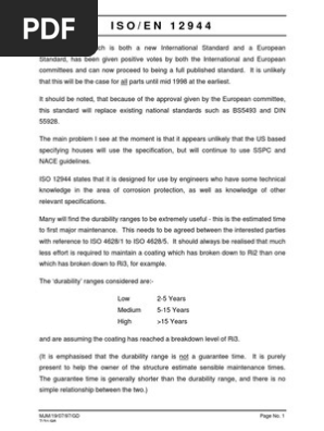 ISO 12944 Corrosion Protection Standards | PDF | Corrosion | Paint