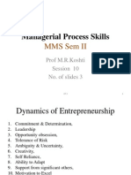 Managerial Process Skills: Mms Sem Ii