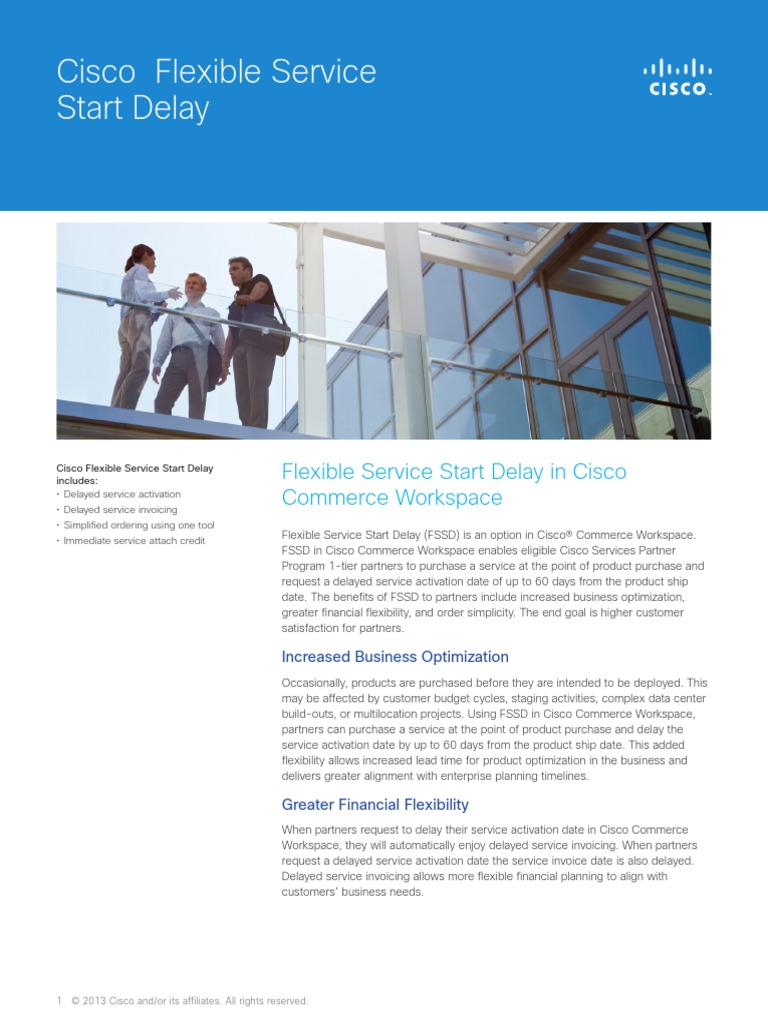 Cisco CCW Flexible Service Start Delay Overview Cisco Systems Information Technology Management