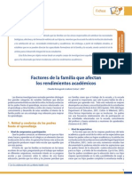 Factores Familia y rendimiento academico