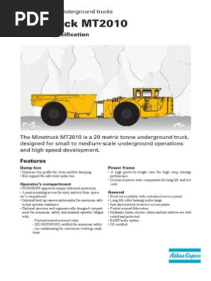 Especificaciones Tecnicas Dumper Mt2010 Truck Tire