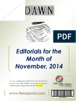 DAWN Editorials - November, 2014