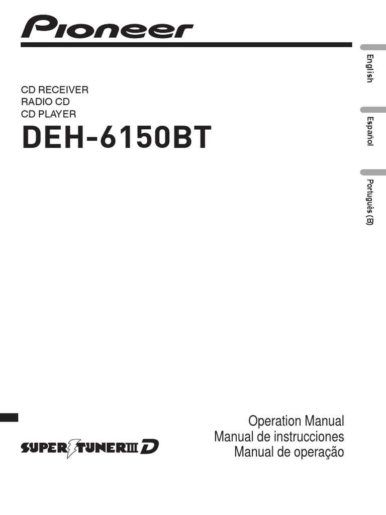 Operating Manual (Deh-6150bt) Eng - Spa | PDF | I Pod | Bluetooth