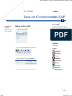 Aplicar Nota No SAP