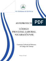 54728921 Codigo Procesal Laboral Nicaraguense