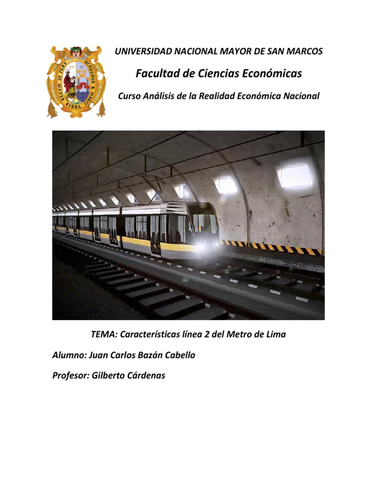 Línea 2 del Metro de Lima: Análisis | PDF | Tránsito rápido | Lima