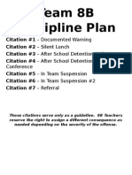 Team 8b Discipline Plan