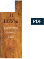 A. R. Radcliffe-Brown - Estructura y Función en La Sociedad Primitiva