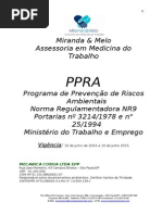 PPRA 2014 Exemplo Segmento de Mecanica