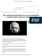 ¿Es Verdad Que Einstein Era Un Mal Estudiante y Sacaba Malas Notas en Matemáticas?