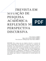 ROCHA, 2004-A Entrevista em Situacao de Pesquisa Academica Reflexoes Numa Perspectiva Discursiva