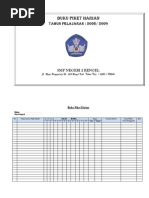 Contoh Buku Piket Sekolah Ilmusosial Id