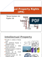 Intellectual Property Rights (IPR) : Tarun Kumar Singh PGDM 1B