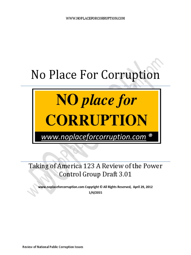 Noplaceforcorruption Pdf