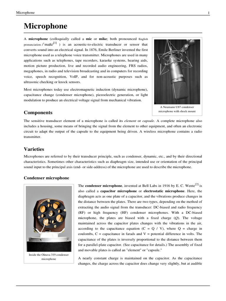 microphone.pdf Microphone Loudspeaker