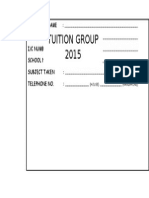 Tuition Group 2015