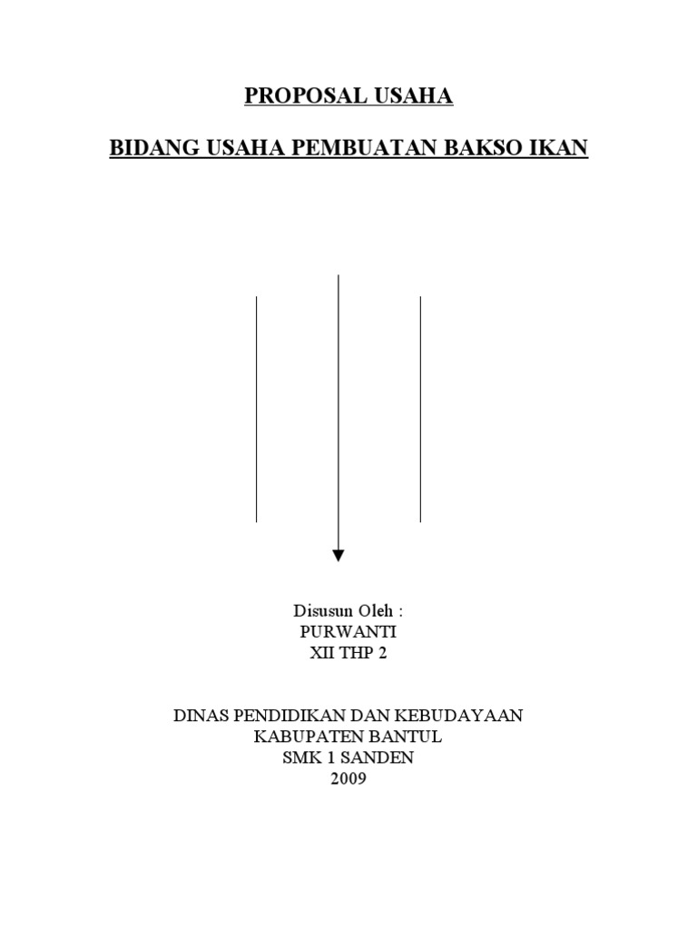 Proposal Usaha Bidang Usaha Pembuatan Bakso Ikan