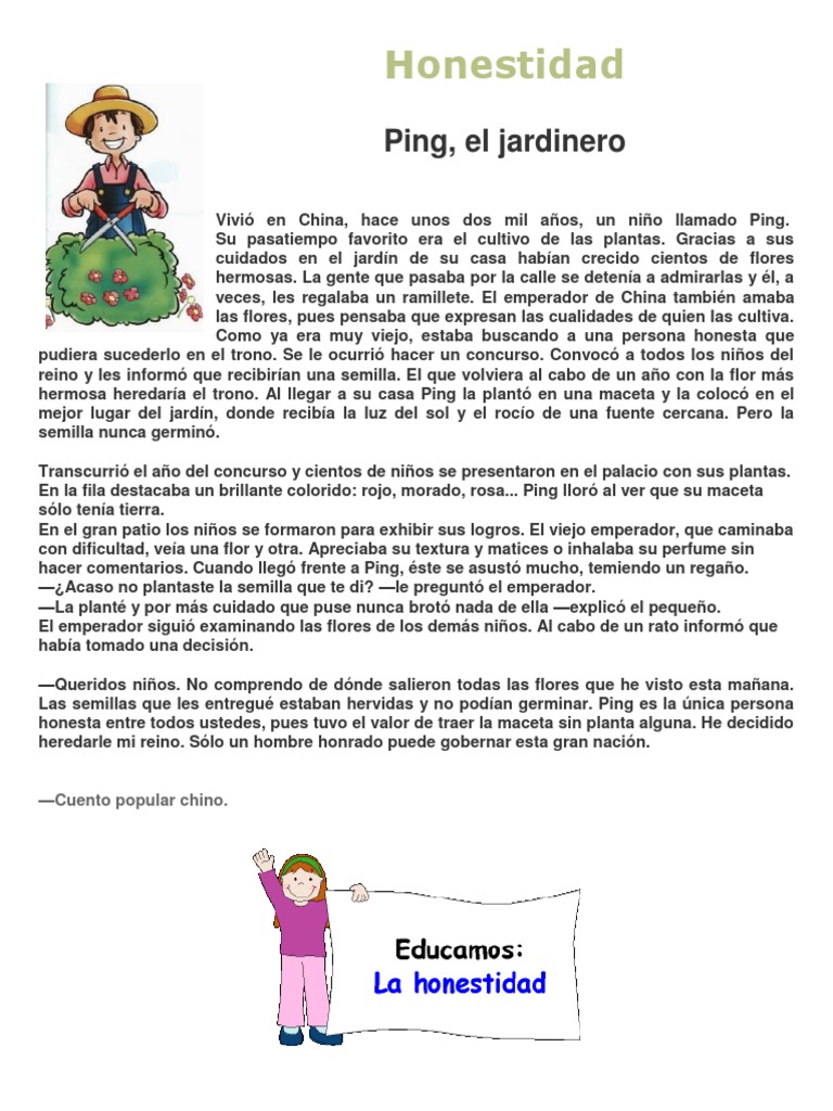 HONESTIDAD-Ping El Jardinero | PDF