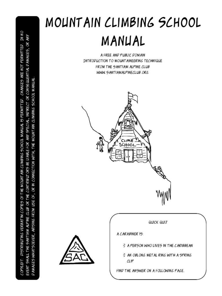 Mountain Climbing School Manual Download Free PDF Mountaineering Knot