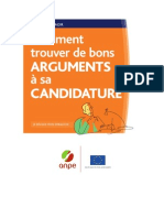 Argumenter Candidature